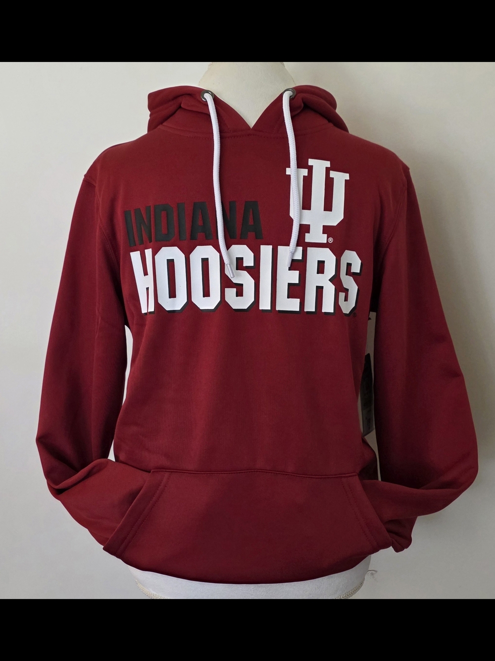 Men’s IU Indiana University Hoosiers Red Pullover Hoodie Size S Colossseum NEW